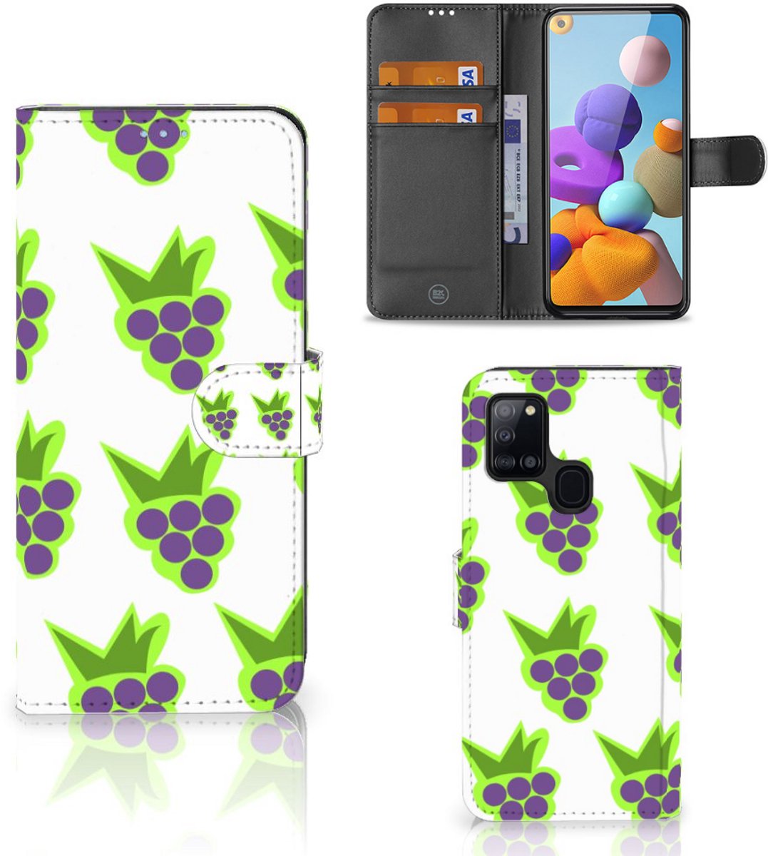 Samsung Galaxy A21s Book Cover Druiven
