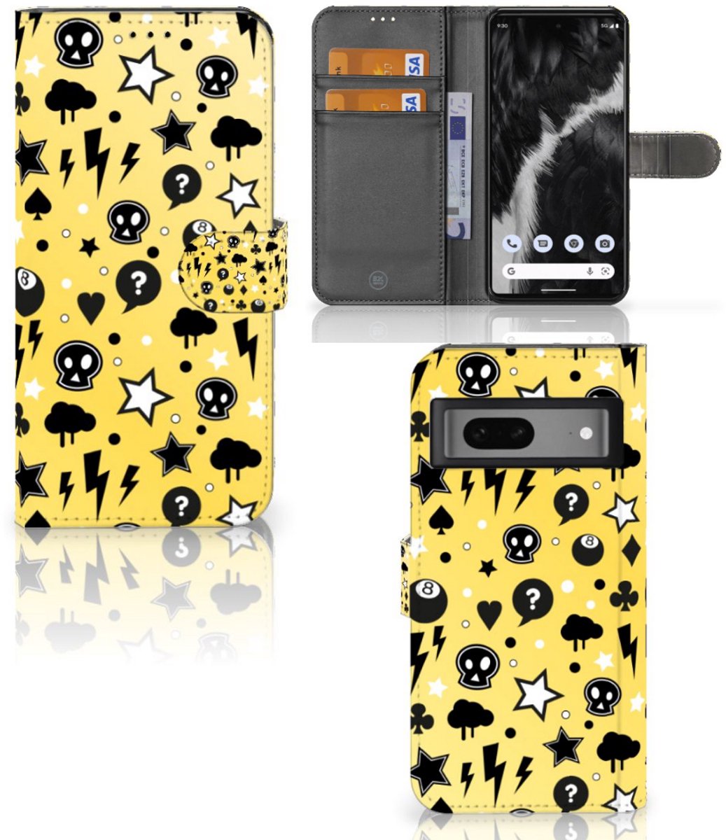 Telefoonhoesje met Naam Google Pixel 7 Punk Geel