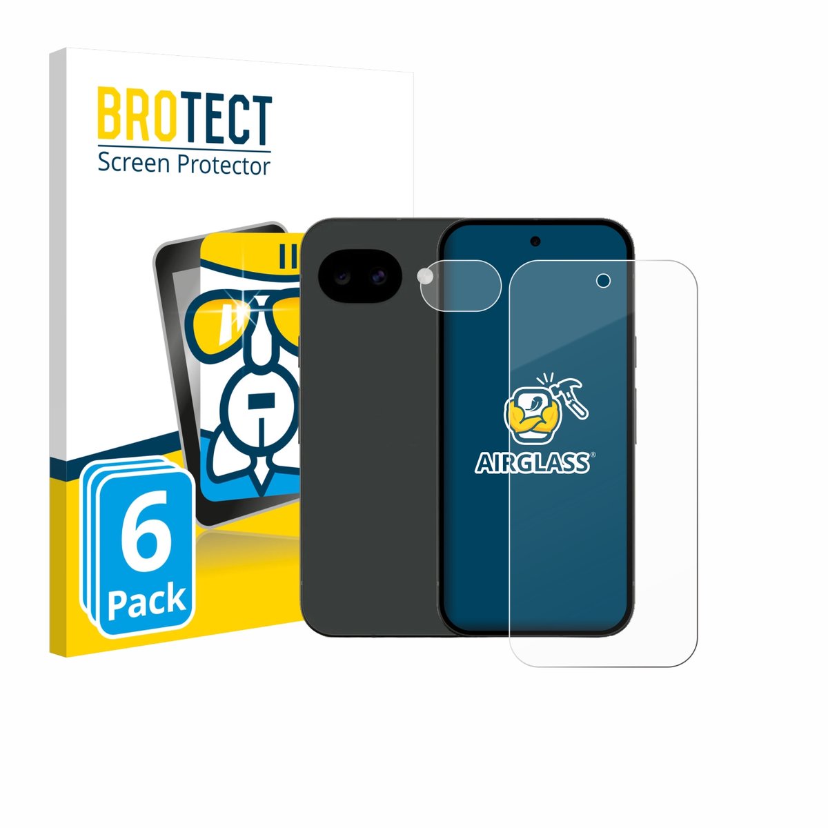 Screenprotector 6 Stuks voor Google Pixel 10a (Voor+Camera) Beschermglas transparant