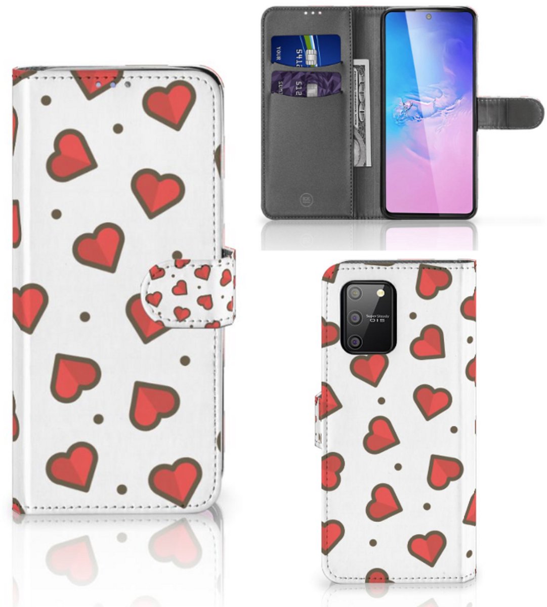 Samsung S10 Lite Telefoon Hoesje Hearts