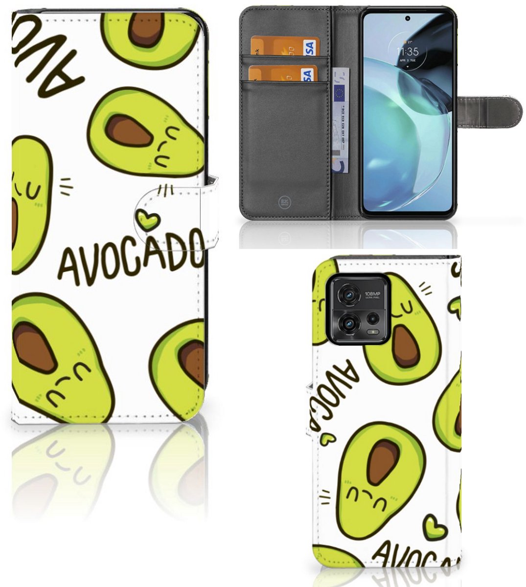 Motorola Moto G72 Leuk Hoesje Avocado Singing