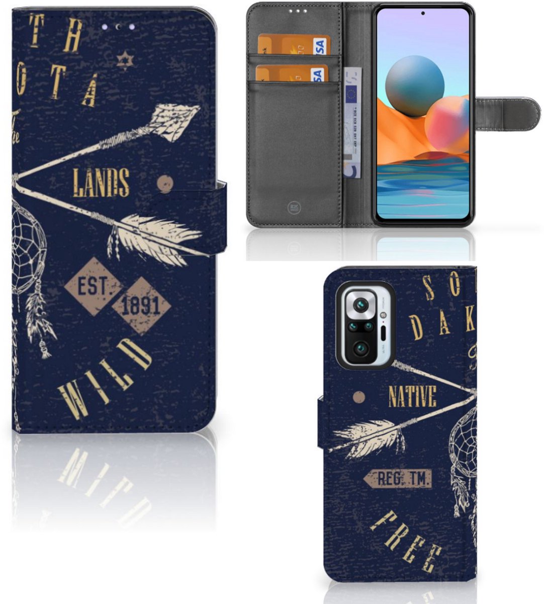 Book Case voor Xiaomi Redmi Note 10 Pro Flip Cover South Dakota