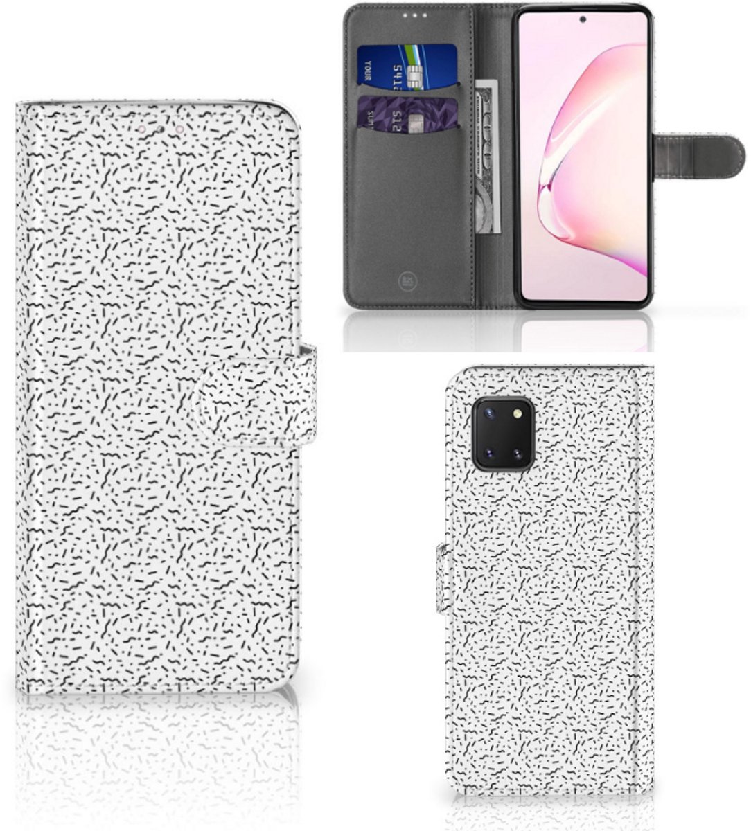 Samsung Note 10 Lite Telefoon Hoesje Stripes Dots