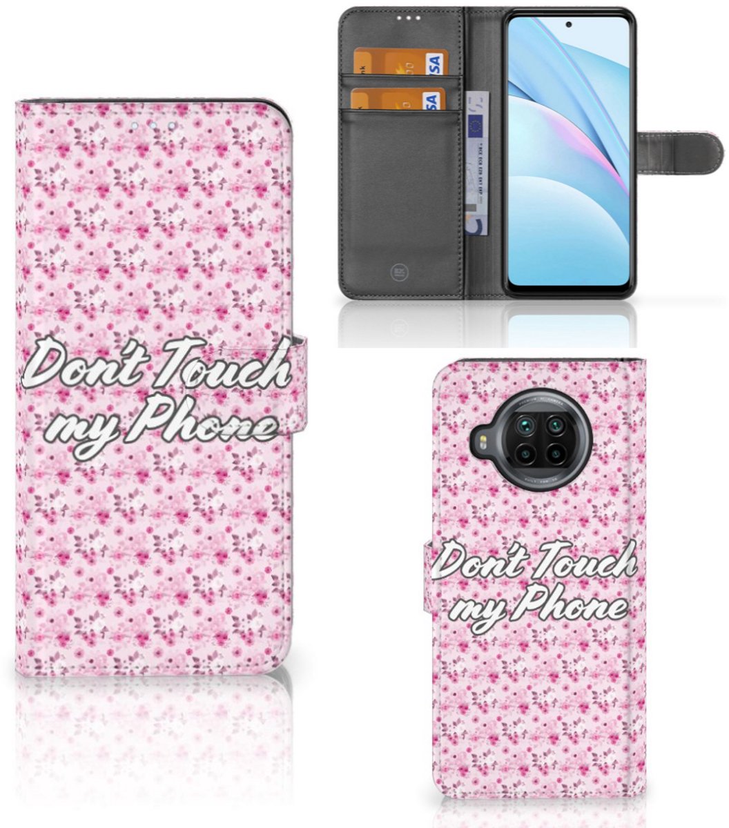 Xiaomi Mi 10T Lite Portemonnee Hoesje Flowers Pink DTMP