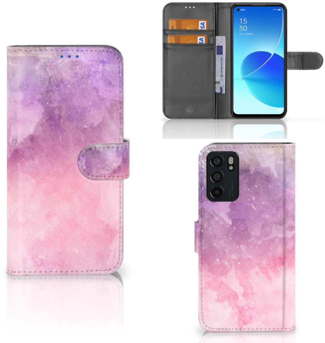 Hoesje OPPO Reno6 5G Pink Purple Paint