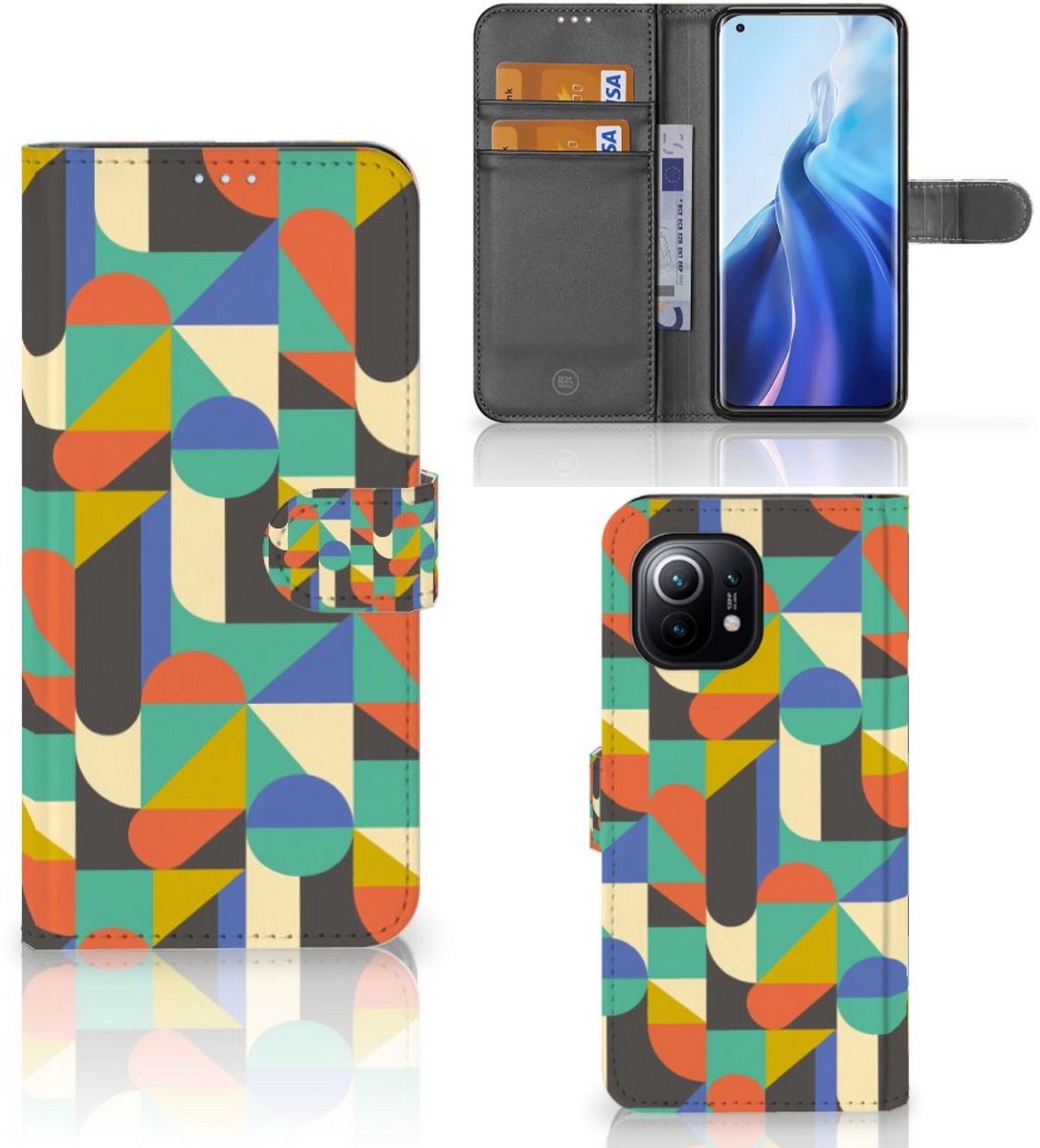 Book Case voor Xiaomi Mi 11 Telefoon Hoesje Funky Retro