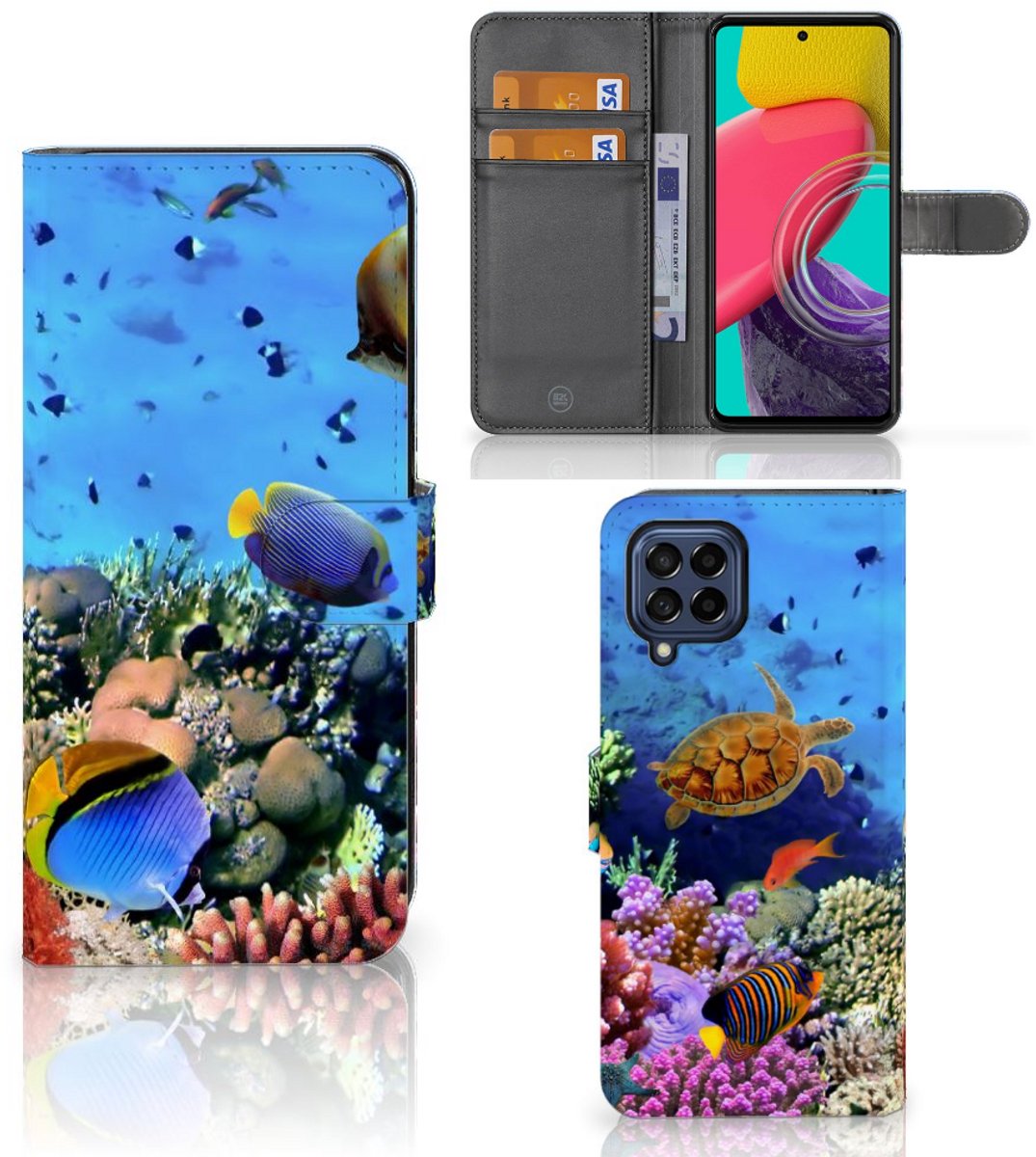 Samsung Galaxy M53 Telefoonhoesje met Pasjes Vissen