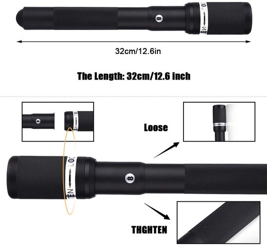 Thelauzy - Cue Extender - Billiard Accessoire - Lichtgewicht en Sterk - Zwart - Telescopische Cue Verlenger - Geschikt voor Snooker - 12.6 Inch — afbeelding 2
