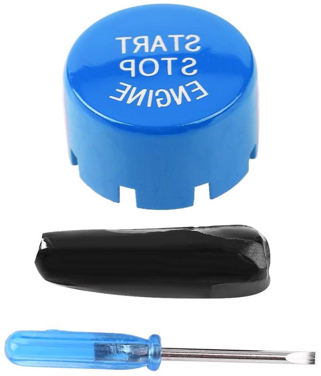 Motor Startknop - Start Stop Knop - Auto Starten - Krasbestendig ABS - 3 cm - Blauw