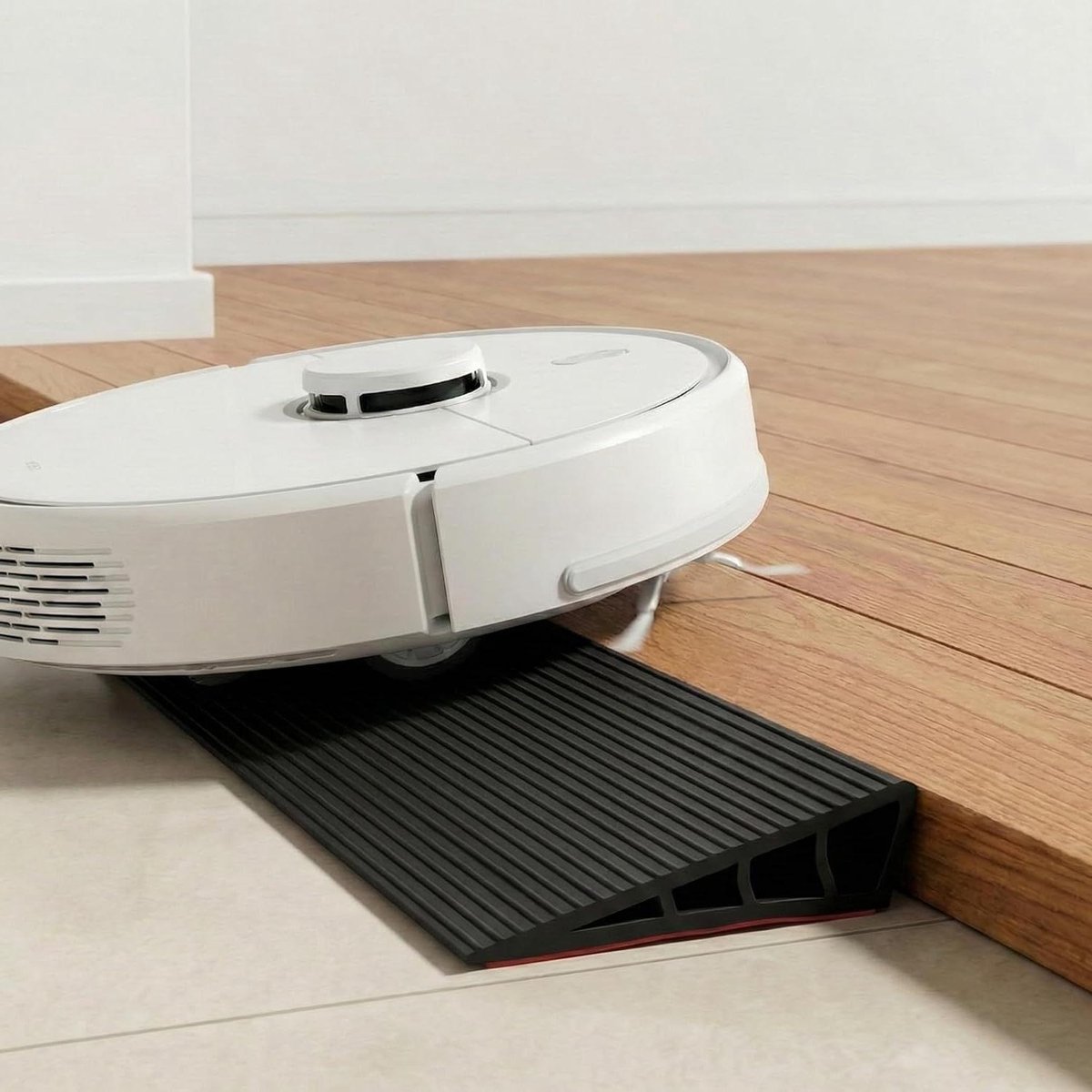 Drempeloprit PVC - Antislip oprit - Robotstofzuiger navigeren - Antislip oppervlak - 100 x 8 x 2.5 cm - Zwart