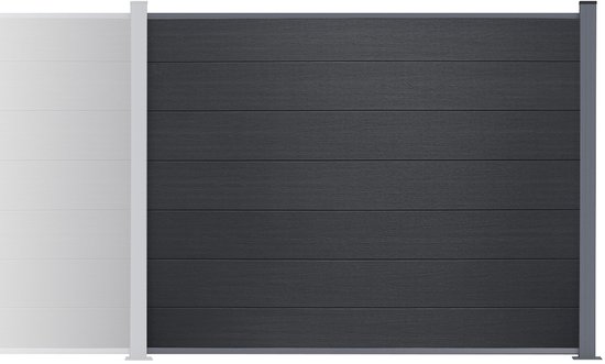 Casanoov Composiet hekwerkset 2m STOCKHORN H.150cm grijs op plaat - 200 x 150 cm