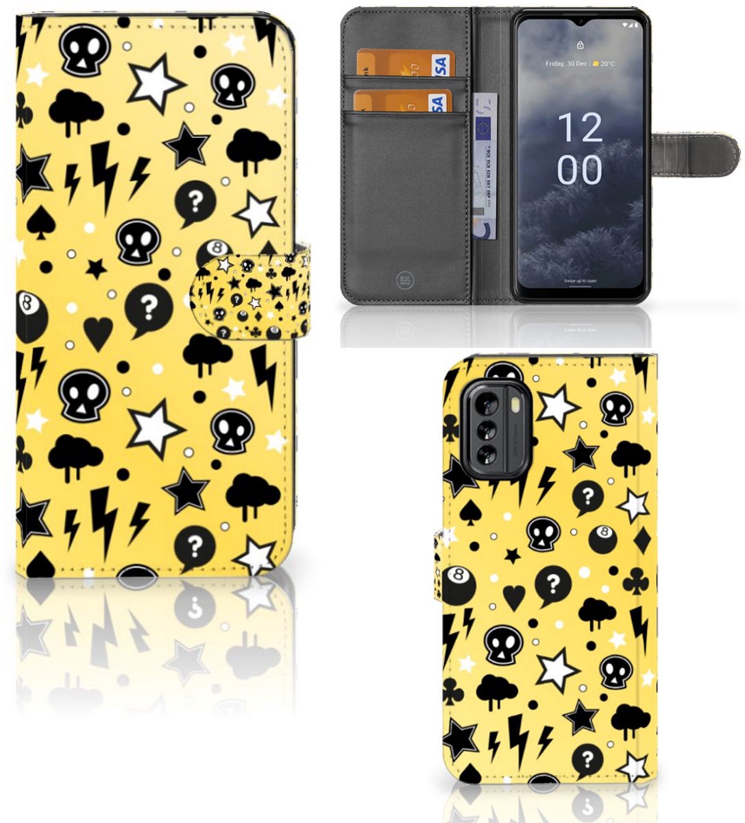 Telefoonhoesje met Naam Nokia G60 Punk Geel