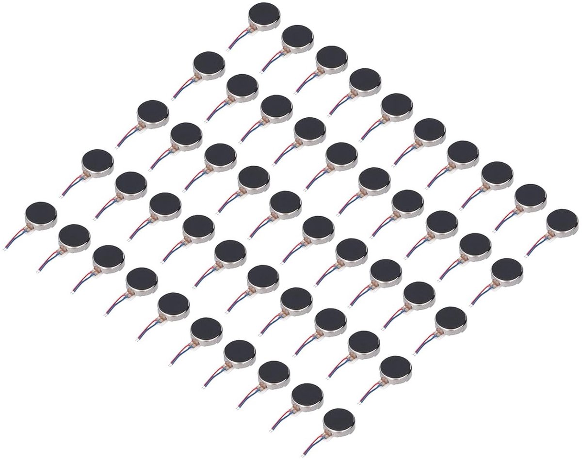 50 Stuks Mini Vibratiemotoren - DC 3V 10x2.7 Mm - Stil, Micro-Vibrerende Motor voor Horloges, Mobiele Telefoons en Tablets