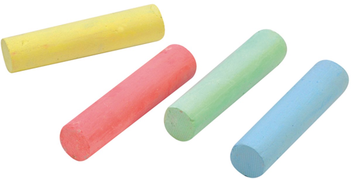 Eduplay stoepkrijt set - 100 stuks - kleurrijk buitenspeelgoed.