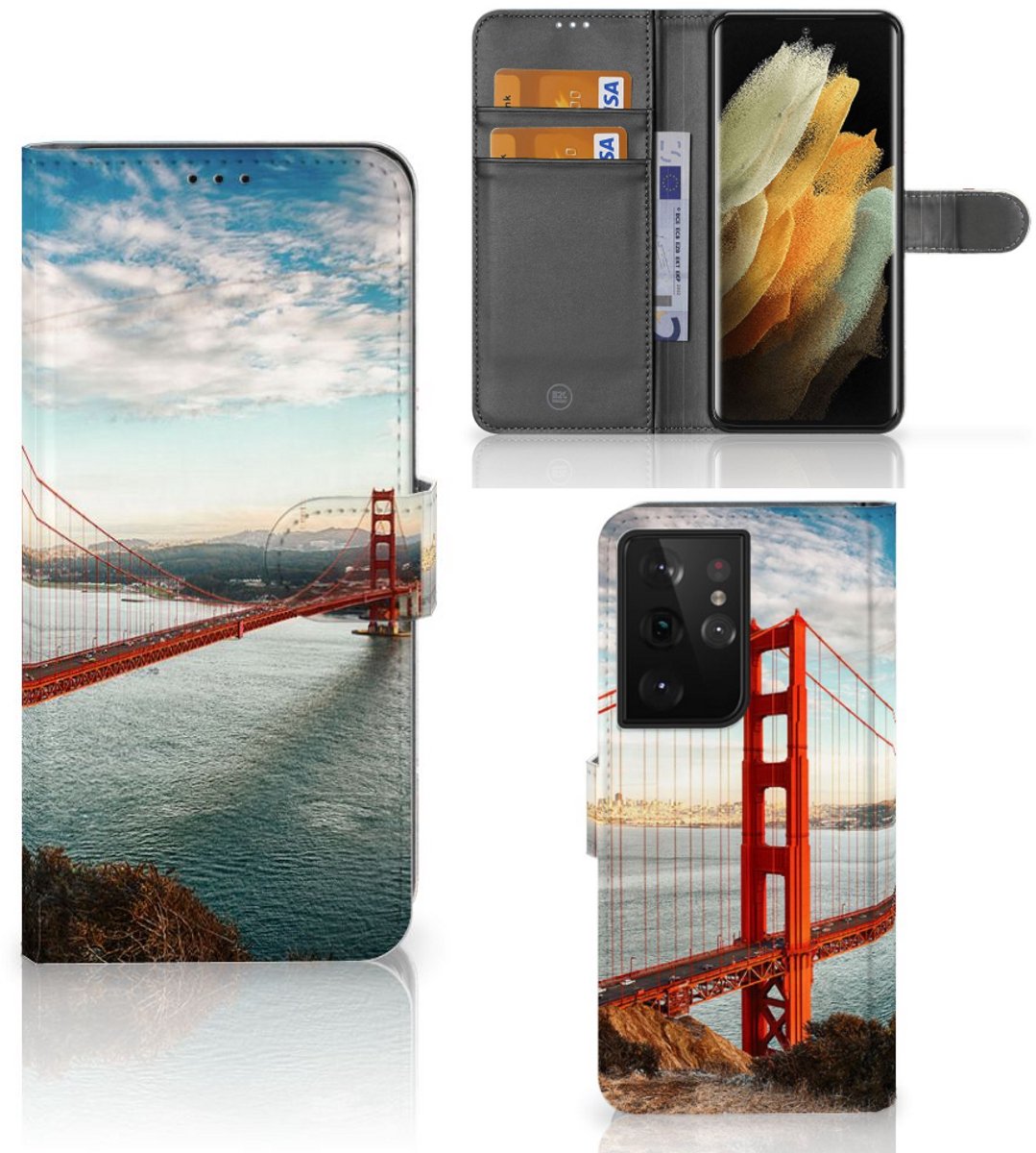 Samsung Galaxy S21 Ultra Flip Cover Golden Gate Bridge