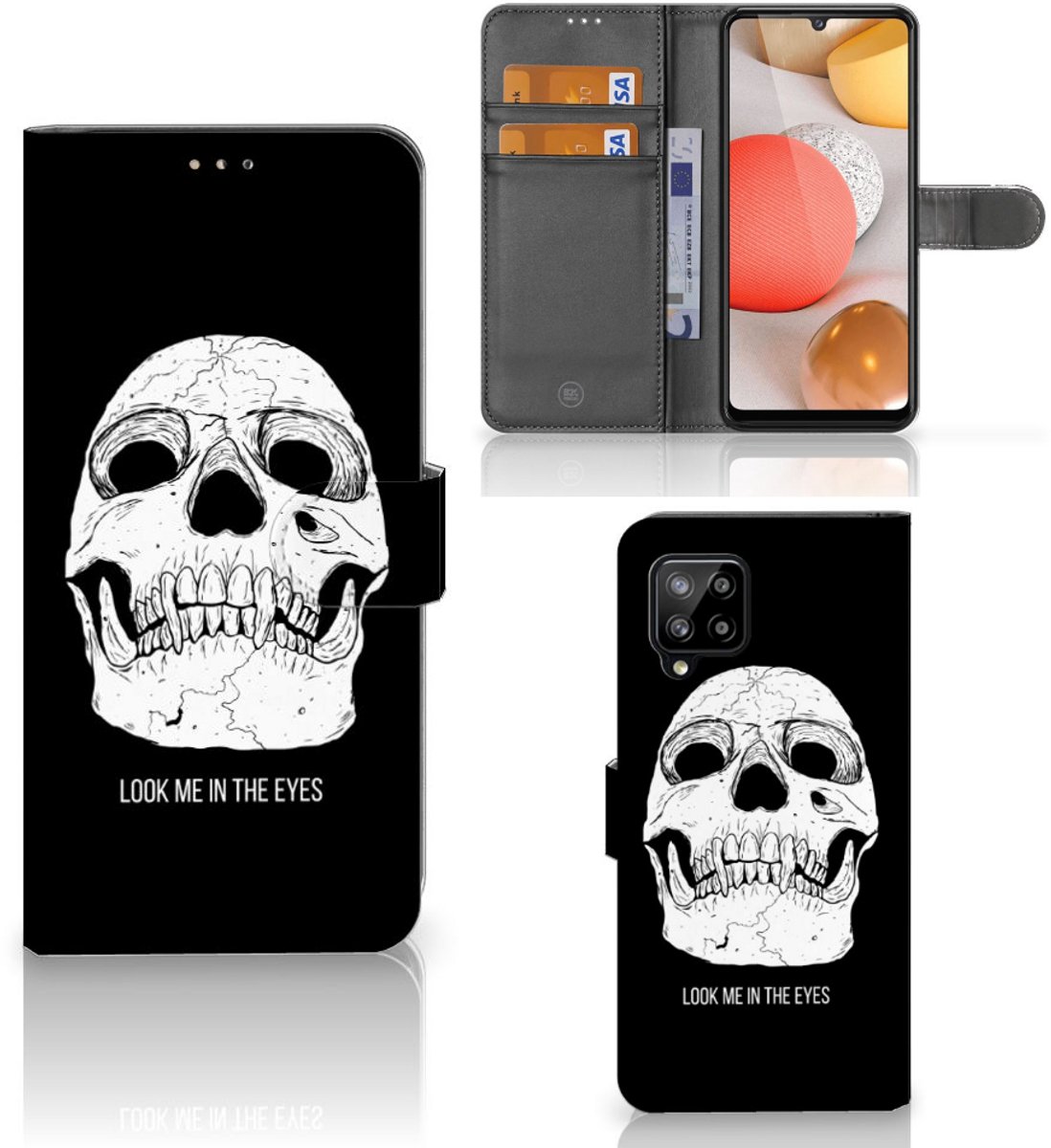 Telefoonhoesje met Naam Samsung Galaxy A42 5G Skull Eyes