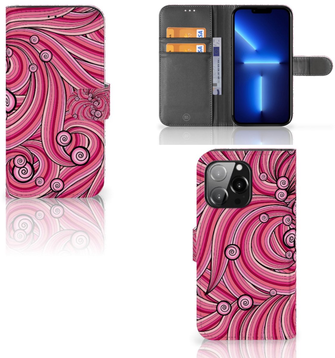iPhone 13 Pro Hoesje Swirl Pink