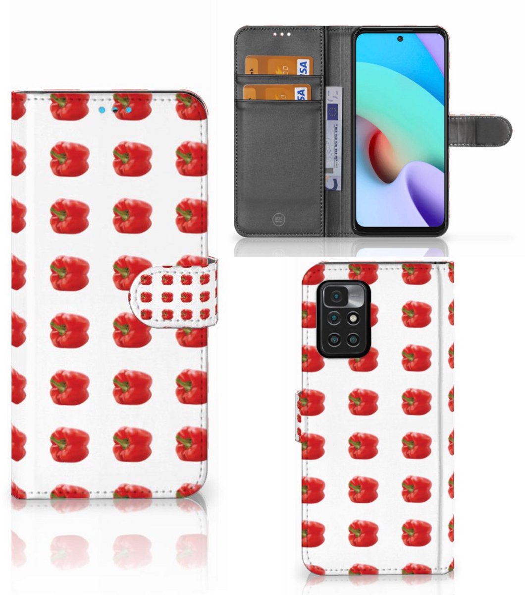 Xiaomi Redmi 10 Book Cover Paprika Red