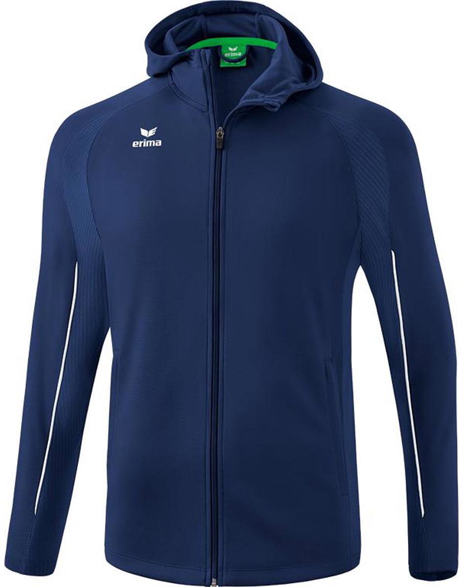 Erima Liga Star Trainingsjack Met Capuchon Kinderen - New Navy / Wit | Maat: 128