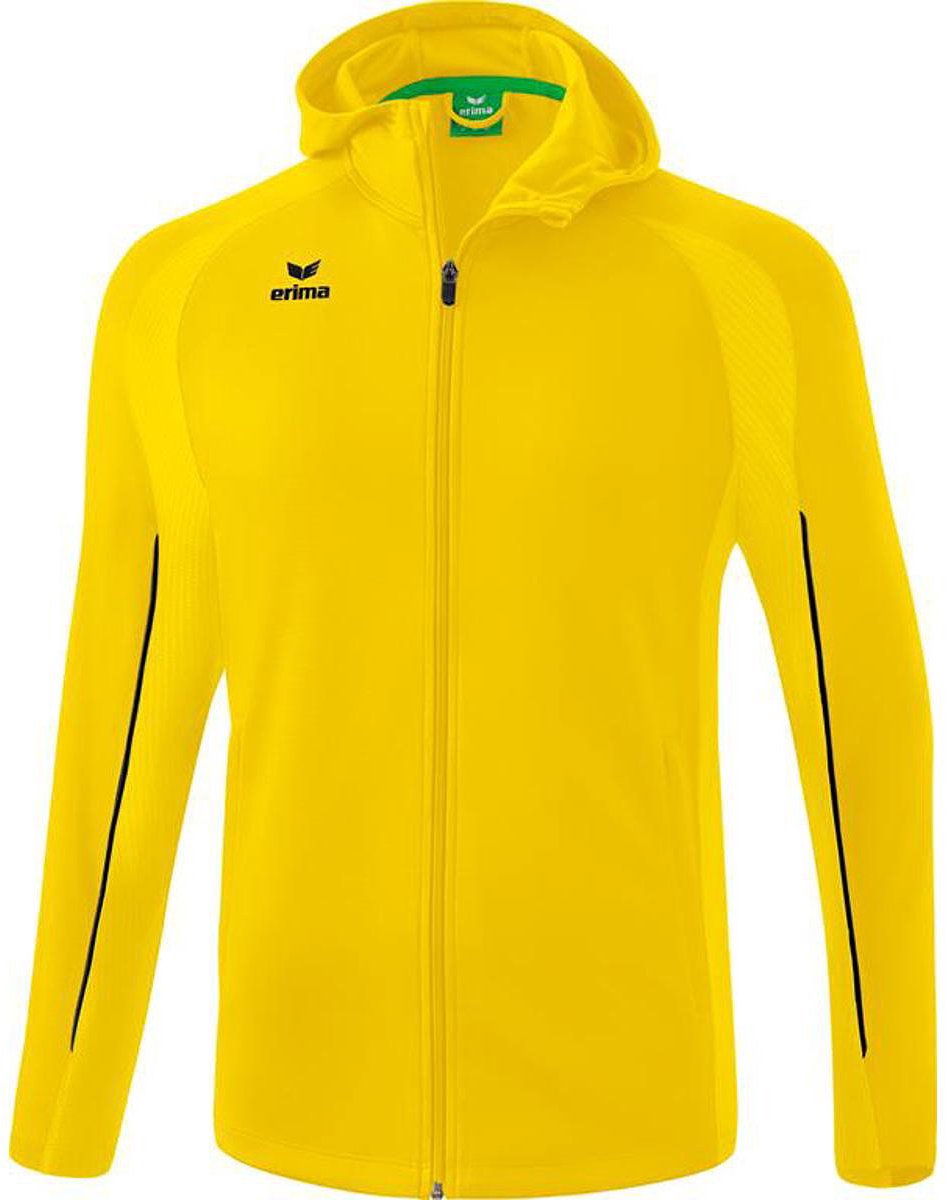 Erima Liga Star Trainingsjack Met Capuchon Kinderen - Geel / Zwart | Maat: 104