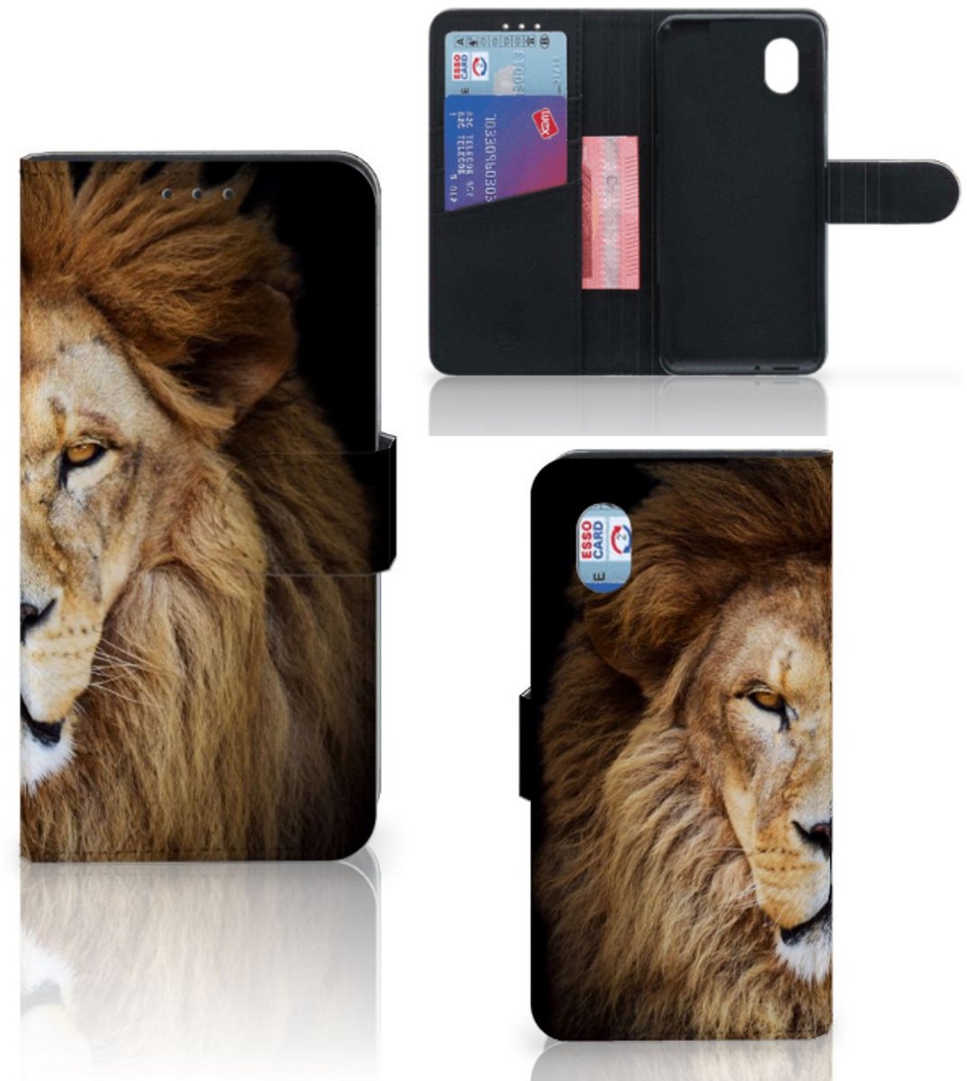 Alcatel 1B (2020) Telefoonhoesje met Pasjes Leeuw