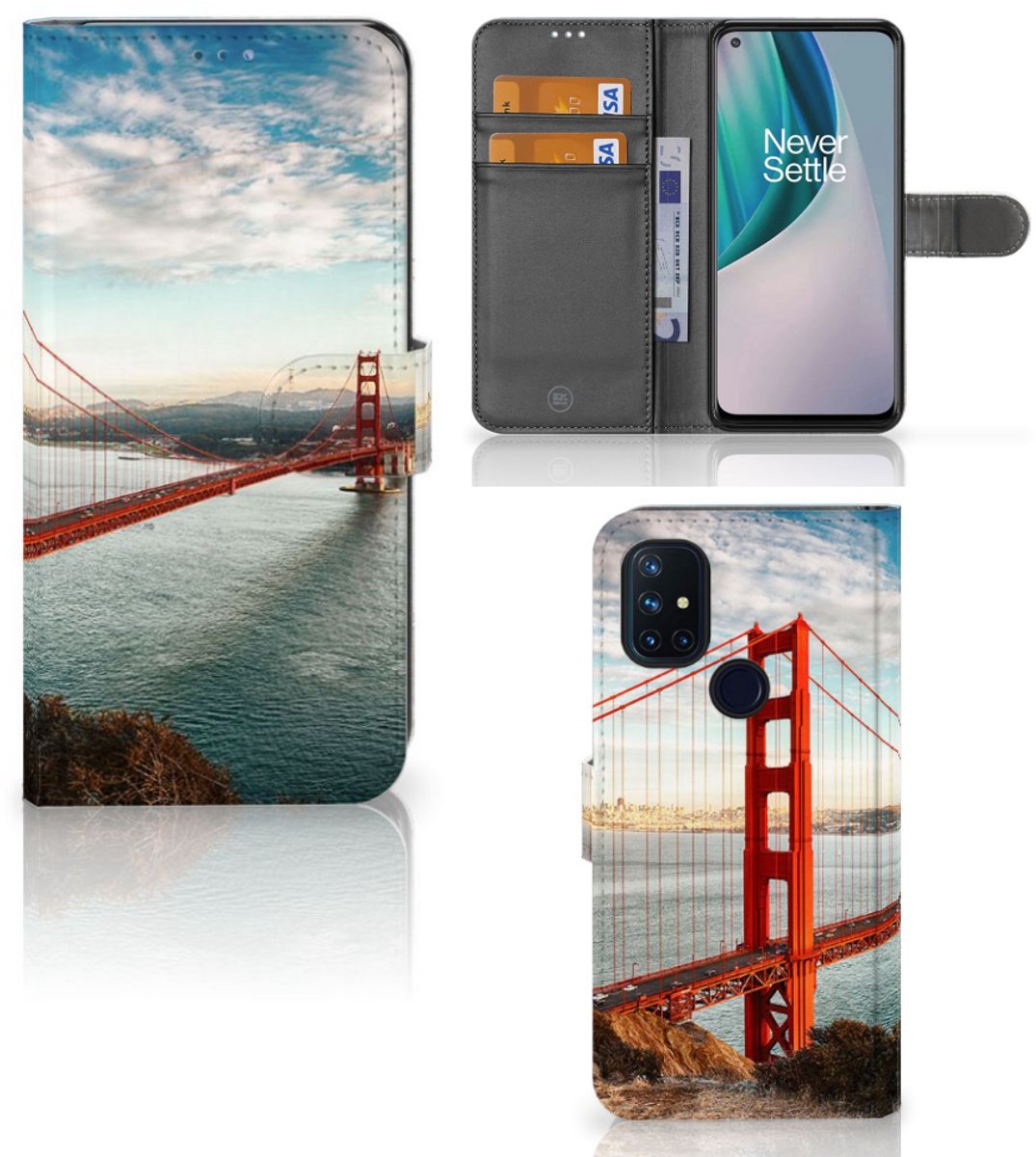 OnePlus Nord N10 Flip Cover Golden Gate Bridge