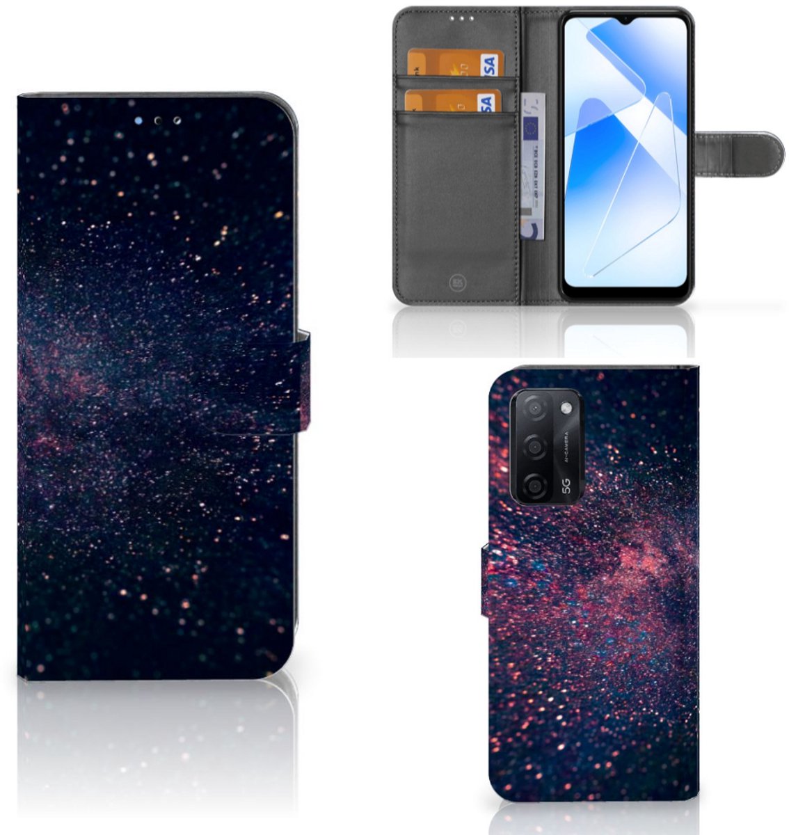 Book Case voor OPPO A16/A16s/A54s Book Case Stars