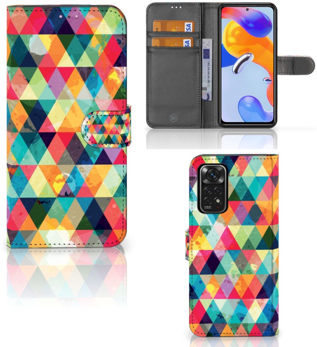 Boekhoesje voor Xiaomi Redmi Note 11 Pro 5G/4G Telefoon Hoesje Geruit