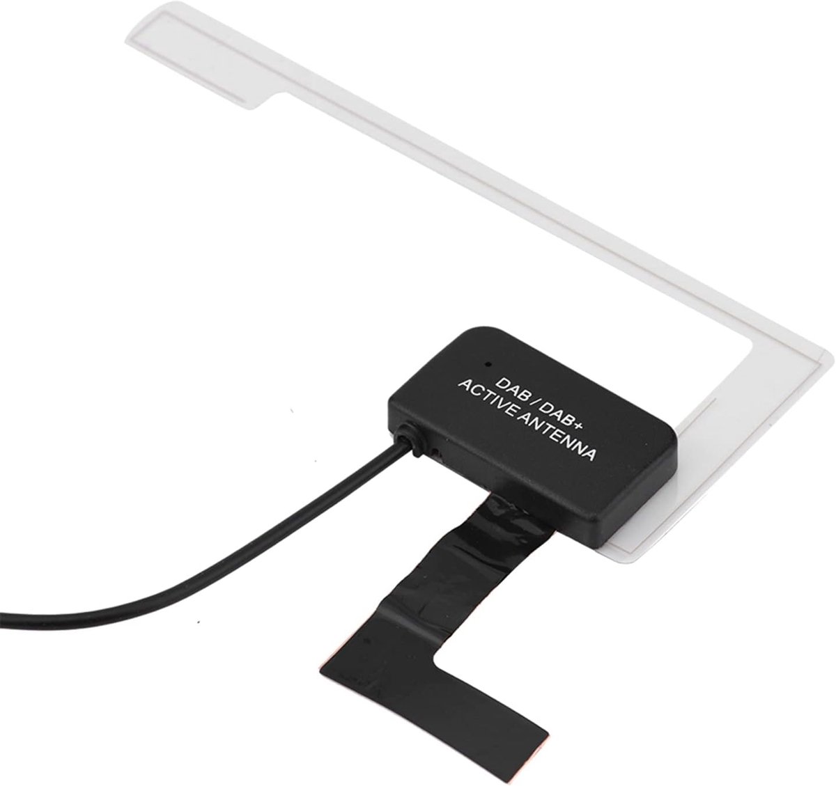Radioantenne DAB Digitale - Auto Antenne - Verbeter Signaal Ontvangst - Glasmontage Ontwerp - 3 Meter Kabel - Zwart