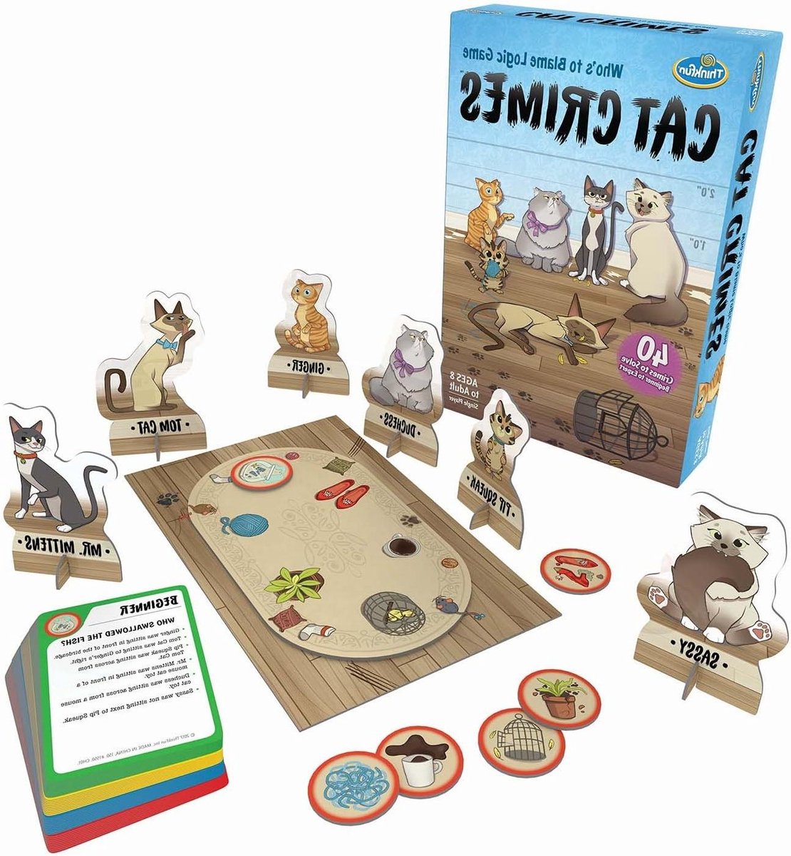 Cat Crimes Logica Spel - Puzzelspel Katten - Hersenen Trainen - 60 Uitdagingen - Medium - Veelkleurig