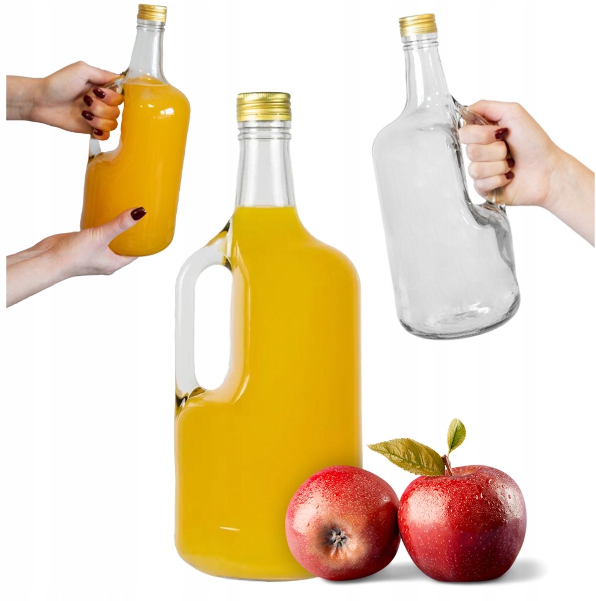 Bimberek Galon UCHO - Glazen Fles - 1,75L - Dikke Glas - Voor Alcohol