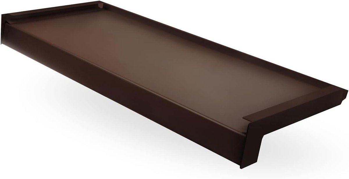 Vensterbank Aluminium - Buitenvensterbank Gevel - Gevel Beschermen - Gepoedercoat Aluminium - 120 cm x 25 cm - Brons RAL 8017