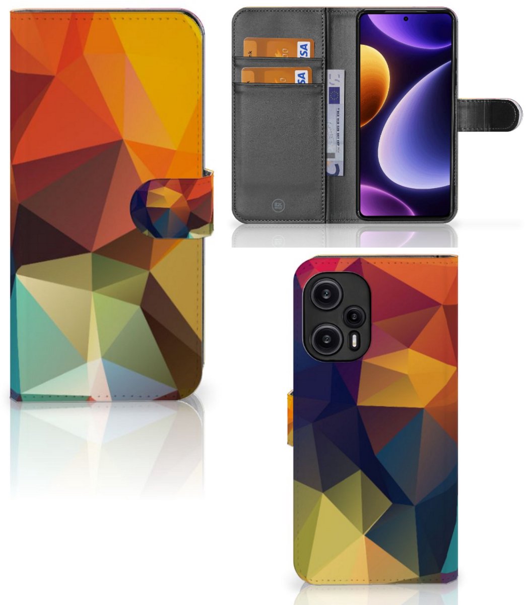 Xiaomi Poco F5 Book Case Polygon Color