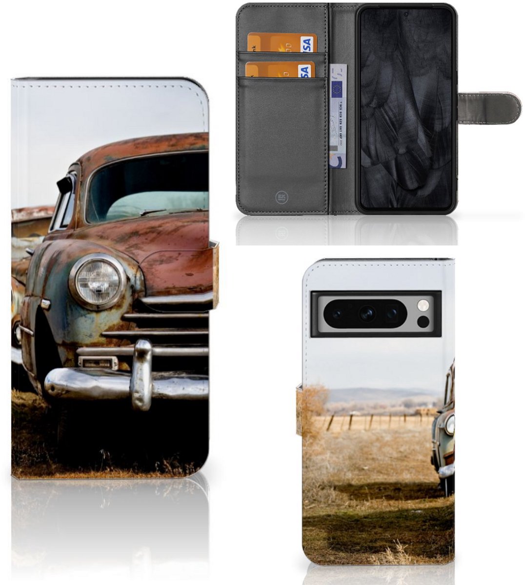 Google Pixel 8 Pro Telefoonhoesje met foto Vintage Auto