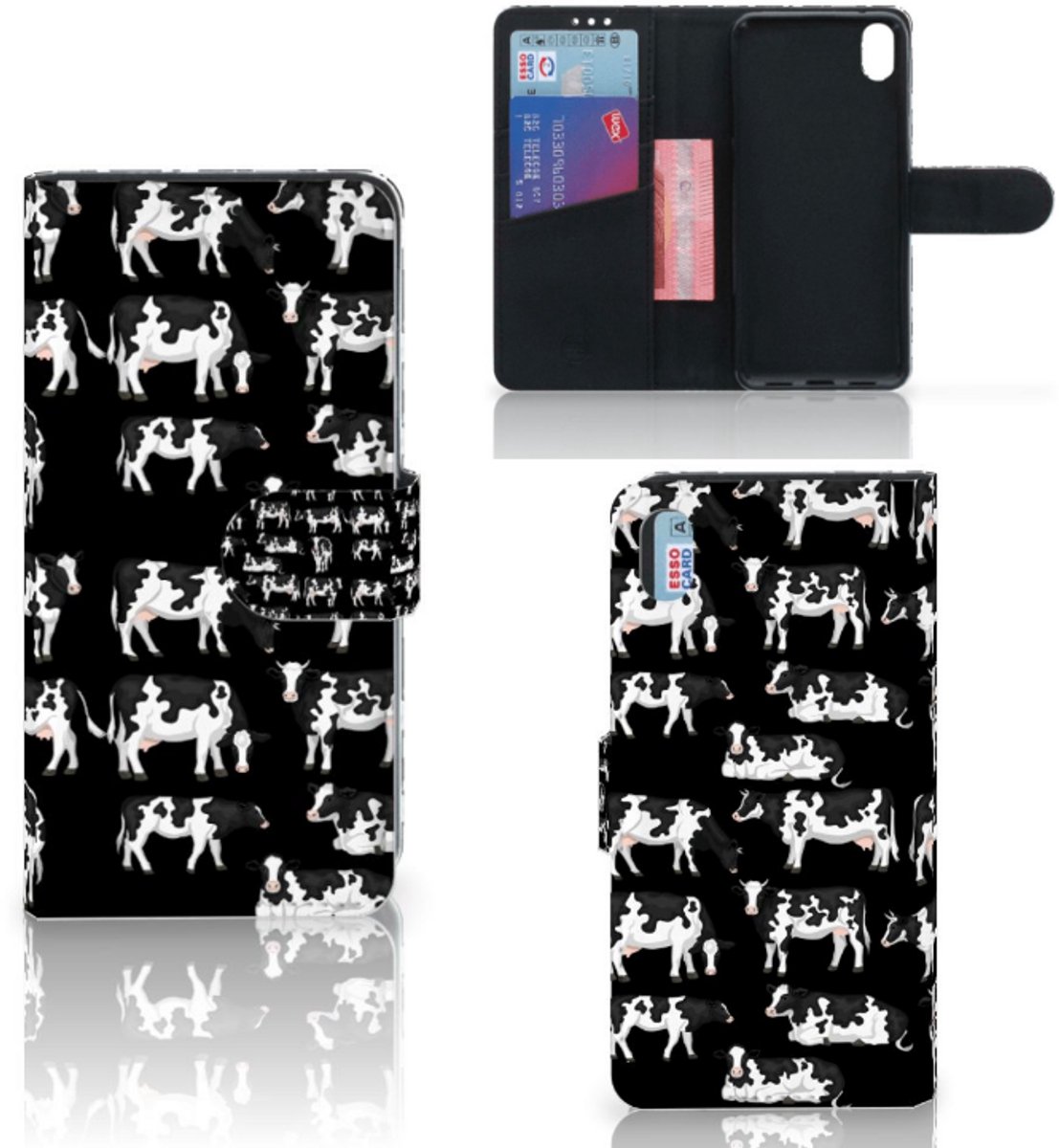 Xiaomi Redmi 7A Telefoonhoesje met Pasjes Koetjes