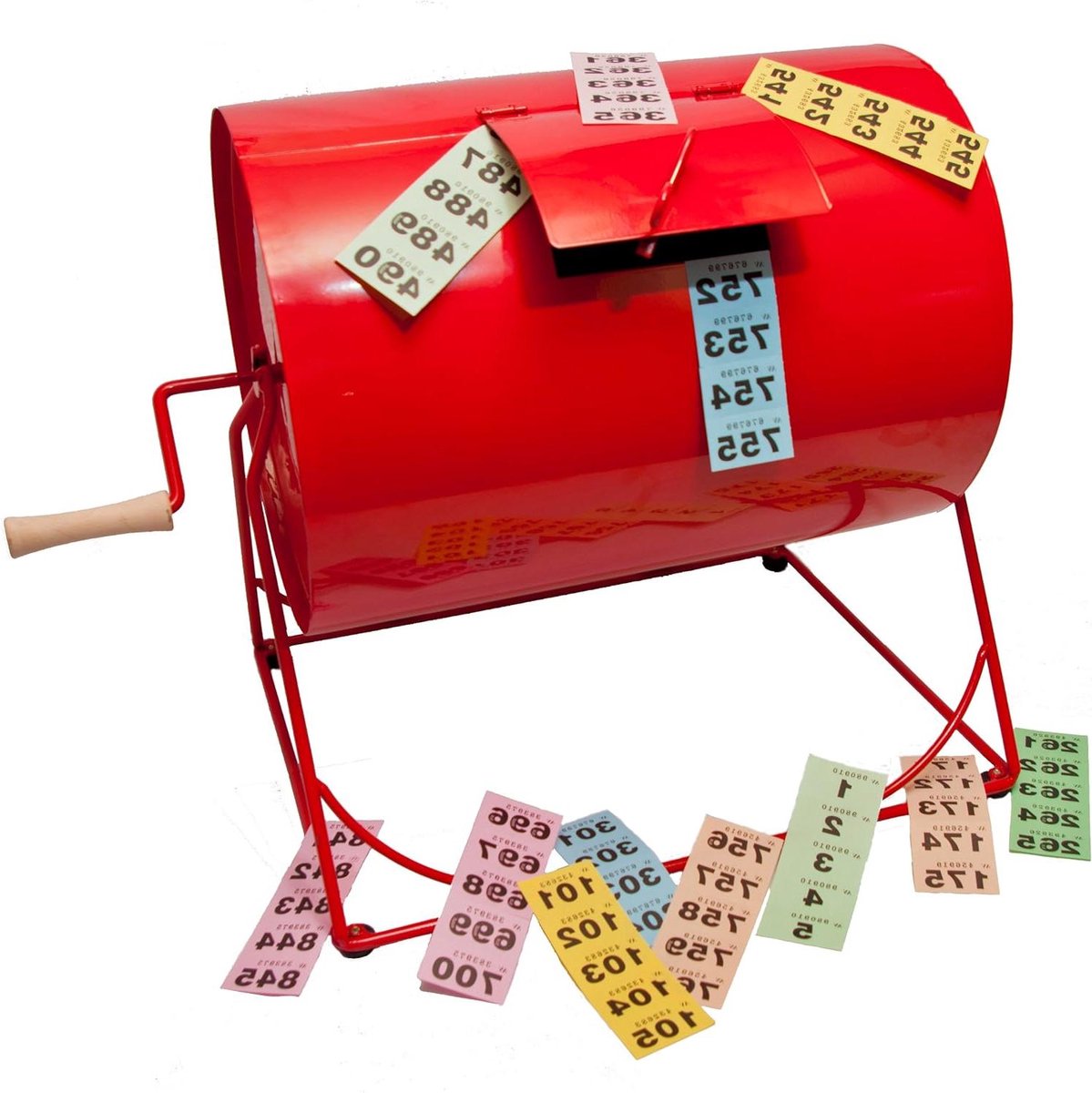 Loterij Trommel - Tombola Drum Bingo - Fondsenwerving Evenementen - Robuust Metaalontwerp - 48 x 47 x 435 cm - Zilver
