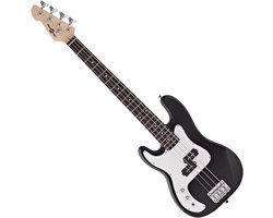 Basgitaar - Lage Gitaar - Muziek Leren Spelen - Lichtgewicht Houtconstructie - 3/4 Formaat - Zwart