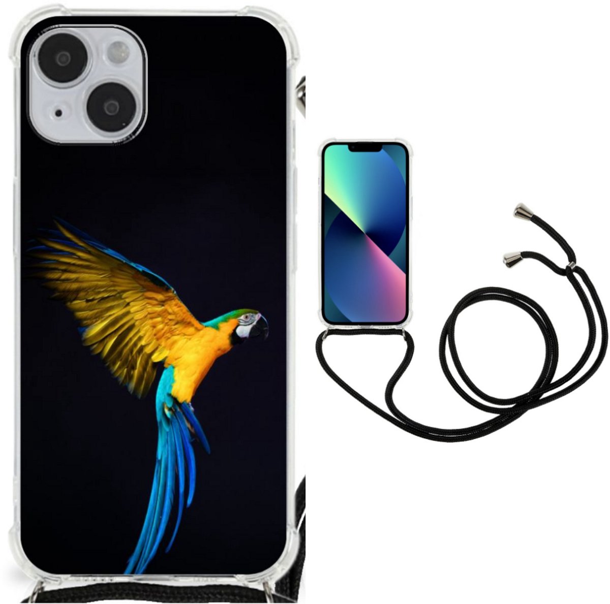 iPhone 14 Plus Case Anti-shock Papegaai