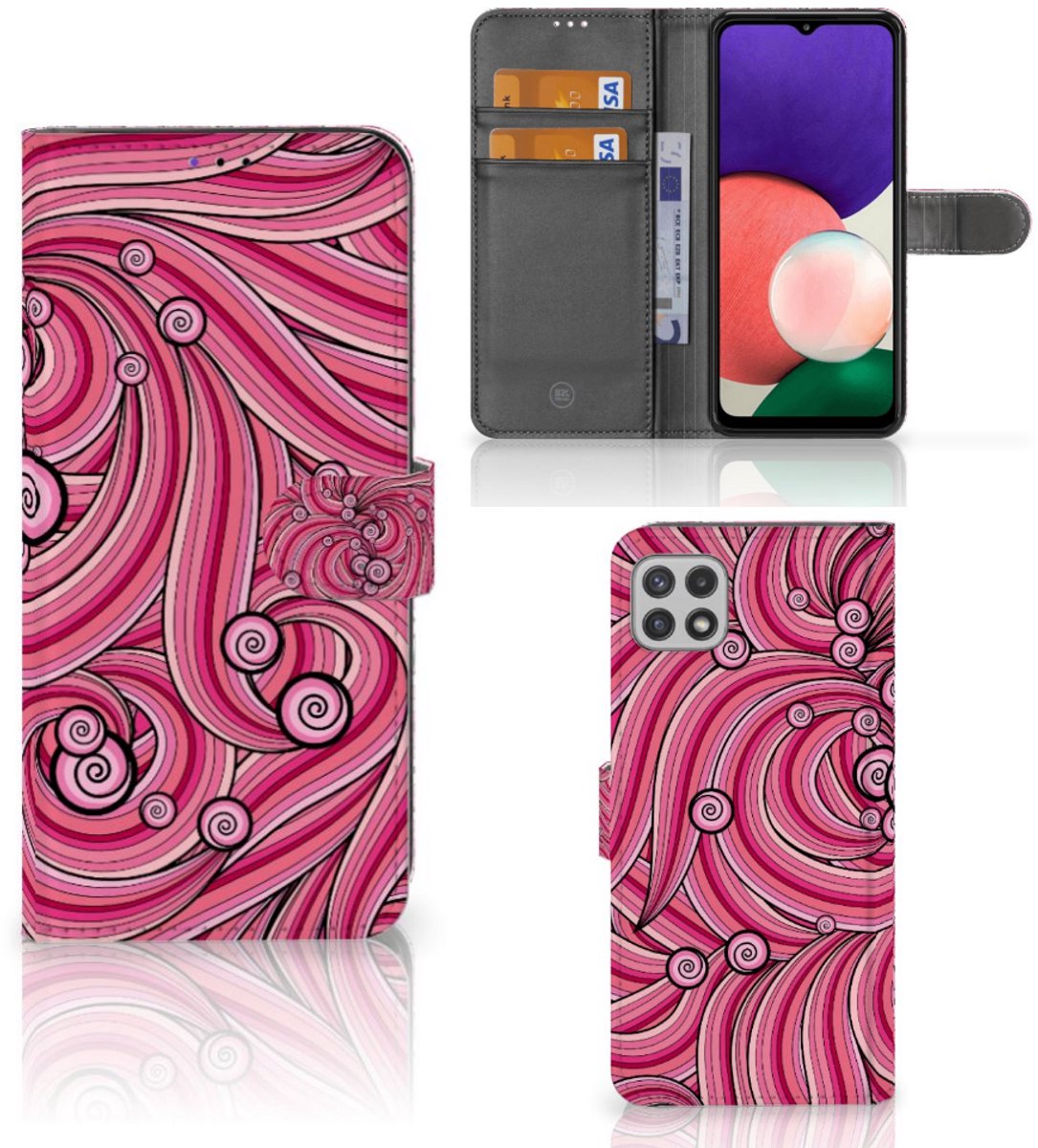 Samsung Galaxy A22 5G Hoesje Swirl Pink