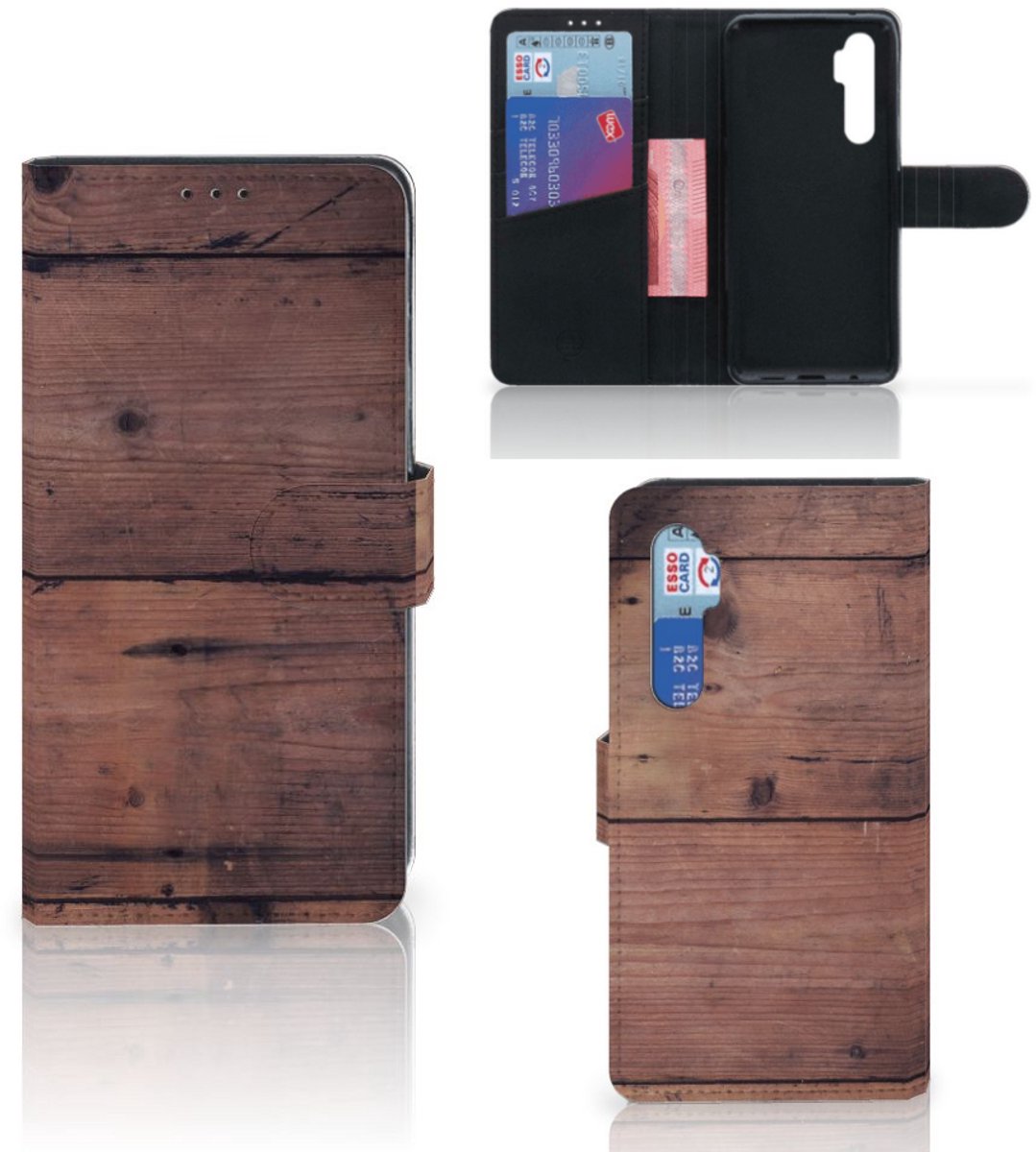 Xiaomi Mi Note 10 Lite Book Style Case Old Wood