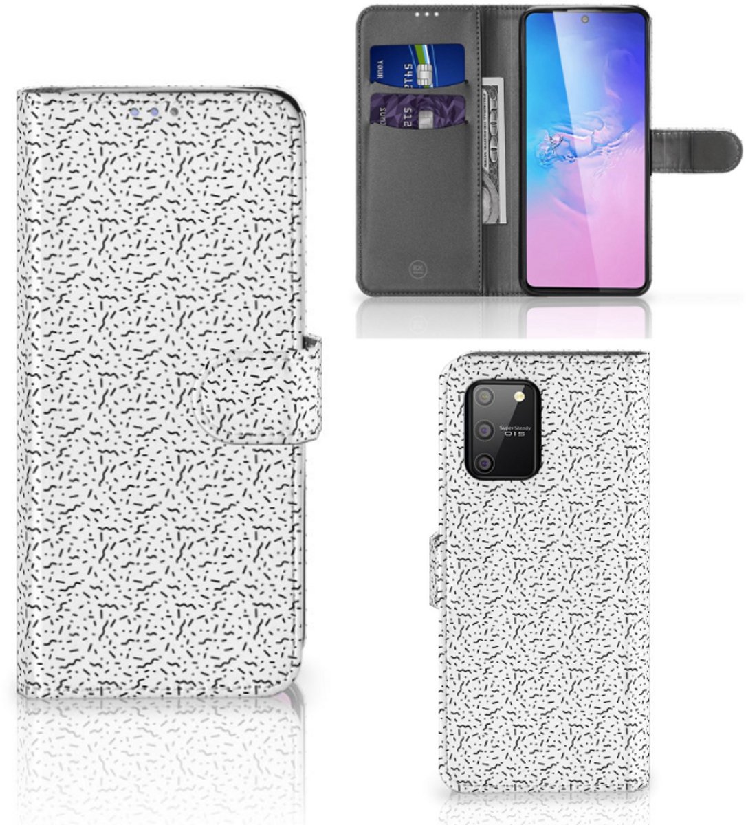 Samsung S10 Lite Telefoon Hoesje Stripes Dots
