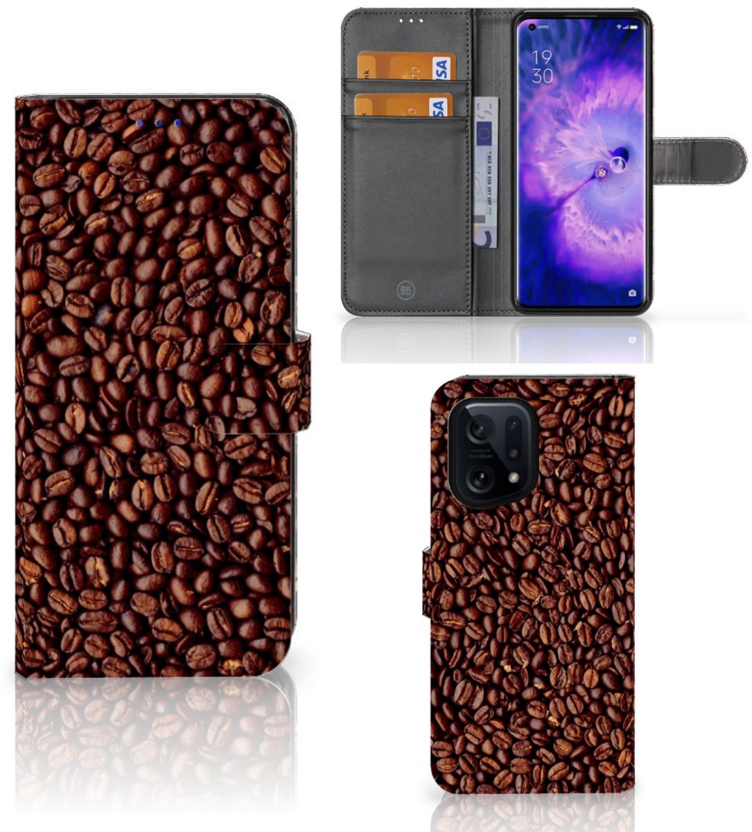 OPPO Find X5 Book Cover Koffiebonen