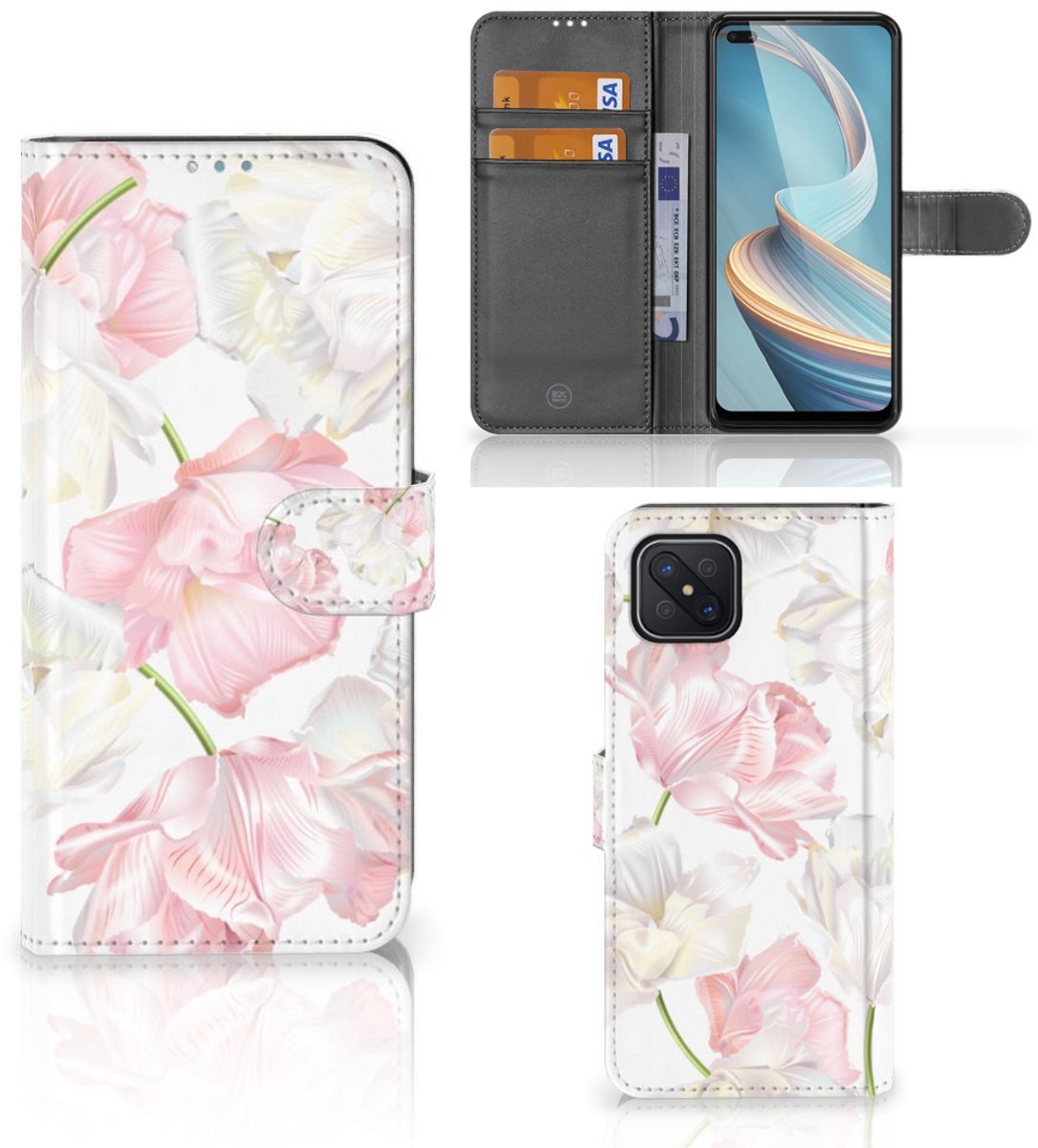 OPPO Reno4 Z Hoesje Lovely Flowers