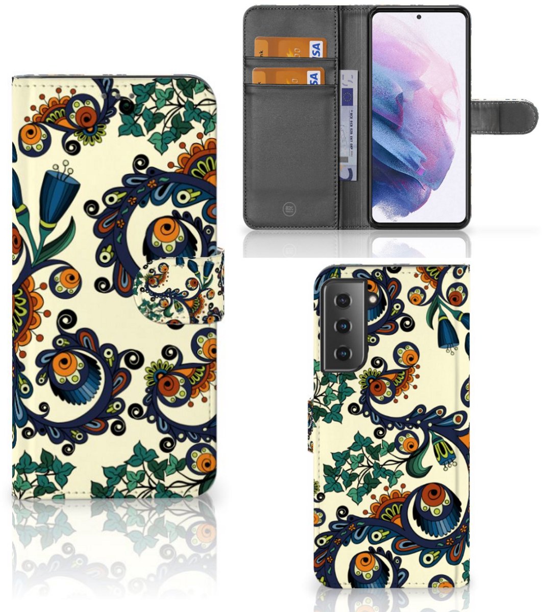 Wallet Case Samsung Galaxy S21 Plus Barok Flower