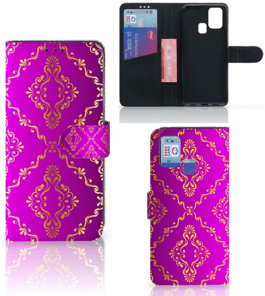 Wallet Case Samsung Galaxy M31 Barok Roze