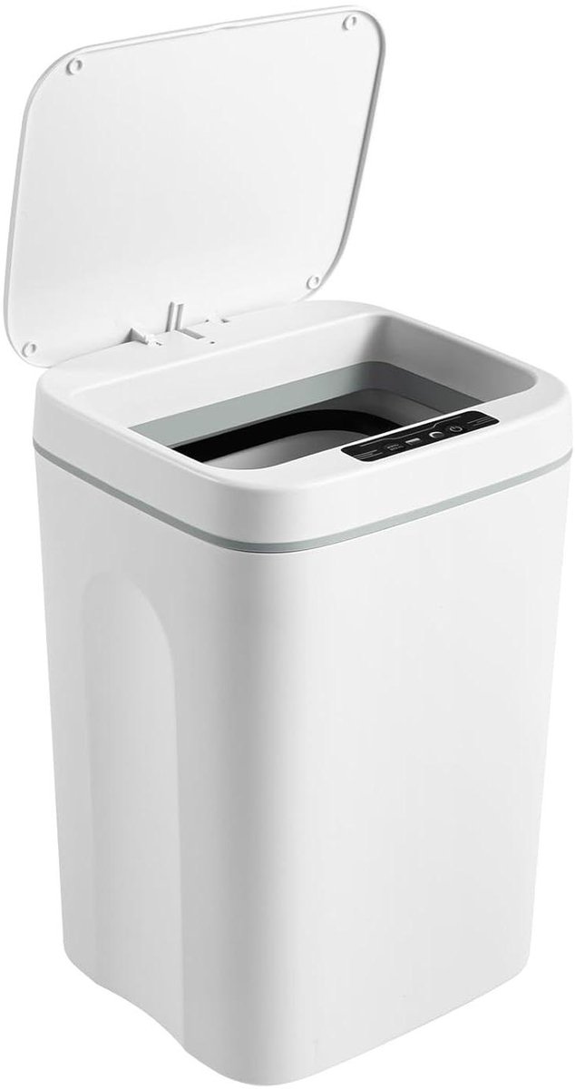 Sensor-molenemmer, 16 l, automatische molenemmer met sensor, elektrische molenbak, prullenmand, touchless, 0,3 seconden, automatisch oven, afvalemmer, sensor voor keuken, slaapkamer,