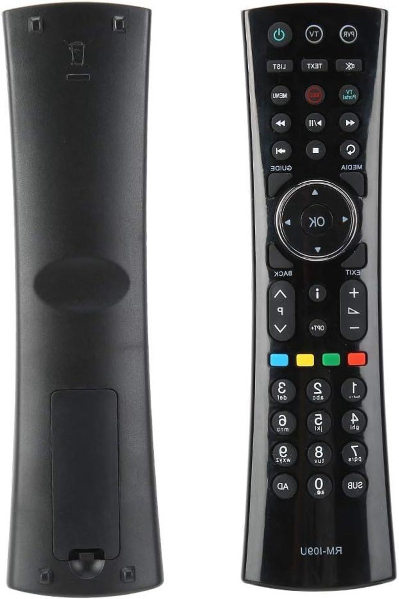 Tv Afstandsbediening - Universele afstandsbediening - Tv Bediening - Geen Setup Nodig - 10 Meter Bereik - Zwart