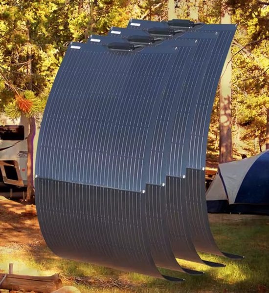 Zonnepaneel - Zonnepanelen - Zonne-energie - 12V Module Fotovoltaïsche Cel Module - Flexibel - Monocrystalline Silicon - 600W - 4 Stuks - Waterdicht - voor Boot - Camper - Caravan