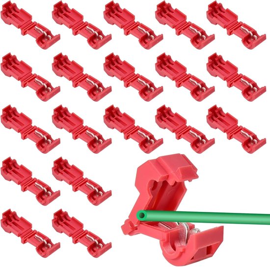 Verbindingsterminals 20x voor robotmaaiers 22-18AWG, snelle clip connector voor Husqvarna, Gardena, Bosch, Worx