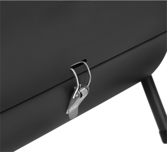 MOZY® - Tafel Barbecue - Zwart - Inclusief Thermometer - met Aslades - Handvat - Compact - Camping Barbecue - Tafelbarbecue - Houtskoolbarbecue van mozy — afbeelding 5